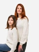 Детский свитер для девочки ARTKNIT Mari 27432 116-122 см Молочный (4823093442658) - изображение 1