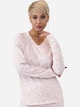 Пижама (лонгслив + штаны) женская больших размеров хлопковая Leinle Pink Genius 1583 2XL Розовая (4821583161266) - изображение 4