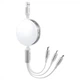 Кабель Proove Triple Sync 3 in1 USB to Type-C + Micro USB + Lightning (3 A. 1.2m) White - зображення 1