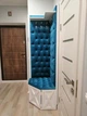 Прихожий кутовий м'який Aiden 600*600*2000 з поліцею та тумбою для взуття - зображення 3