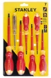 Набор отверток Stanley 7 шт изолированных (SL2,5 / SL3,5 / SL4,0 / SL5,5 / PZ1 / PZ2*100 /тестер) (STHT60031-0) - изображение 1