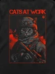 Футболка жіноча Dubhumans Cats at Work Чорний 3XL (CAW-TW-B-3XL) - зображення 3
