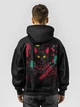 Мужское худи Dubhumans Cyber Cat Черное XL-2XL (CC-H-B-XL2XL) - изображение 2
