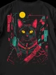 Футболка чоловіча оверсайз Dubhumans Cyber Cat Чорний M-L (CC-TMO-B-ML) - зображення 3