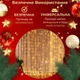 Светодиодная гирлянда на окно новогодняя 3х2 м Роса 200 LED GarlandoPro гирлянда штора желтый - изображение 5