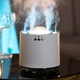 Увлажнитель воздуха с RGB-подсветкой и синхронизацией с музыкой, резервуар 800 мл, белый, бесшумный, для дома и офиса - изображение 1
