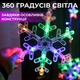 Светодиодная гирлянда-штора для комнаты 3х1 м 12 фигур, мультиколор, 220 В - изображение 4