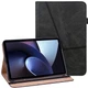 Кожаный чeхол - книжка Retro Frosted Stripe для Realme Pad Mini black - изображение 1