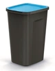 Баки для сортування сміття Keden COMPACTA Q Plus, комплект 3x50 л, чорний, кришка синя, зелена, жовта - зображення 2