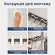 Раскладная настенная полка сушилка для одежды и обуви горизонтальная 44 см Серый - изображение 7