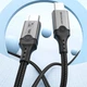 Кабель Type-C – Type-C USB 5.0 PD 240W 16K/60Hz 80Гбіт/с Thunderbolt 5 1 м Чорний - зображення 7