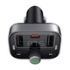 FM-трансмітер модулятор + 2USB 2.4A +Type-C для зарядки Baseus T-Typed Bluetooth FM Launcher S-09 Pro black (C10762200113-00) - зображення 3