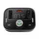 FM-трансмітер модулятор + 2USB 2.4A +Type-C для зарядки Baseus T-Typed Bluetooth FM Launcher S-09 Pro black (C10762200113-00) - зображення 5
