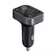 FM-трансмітер модулятор + 2USB 2.4A +Type-C для зарядки Baseus T-Typed Bluetooth FM Launcher S-09 Pro black (C10762200113-00) - зображення 6