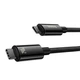 Кабель Baseus Tungsten Gold Type-C to Type-C 240W 1m чорний - изображение 2