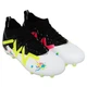Бутсы футбольные детские с носком SP-Sport 99K размер 35 White-Black-Neon Green - изображение 3