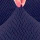 Чохол для стільця універсальний флісовий Love You Corn Fleece темно-синій (83147) - зображення 4