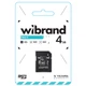 Карта пам'яті Wibrand microSDHC 4GB Class 4 + adapter SD (WICDC4/4GB-A) Black - зображення 2