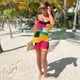 Сукня жіноча Zara Limited Edition Color Block Crochet Mini Dress S Різнокольоровий (5330021) - зображення 8