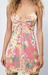Сукня жіноча ZARA Satin Floral Pink Yellow Mini Dress S Різнокольоровий (8342\317\050) - зображення 4