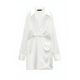 Сукня сорочка жіноча Zara White Satin Effect S Біла (7901\361\250) - зображення 4