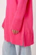 Женская вязаная туника oversize с разрезами по бокам Lurex Фуксия One Size (0270) - изображение 4