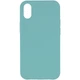 Чохол Silicone Case Full Protective (AA) NO LOGO для Apple iPhone X / XS (5.8") Бірюзовий / Marine Green - изображение 1