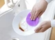 Силіконова губка для миття посуду Silicone Sponge Violet - изображение 2