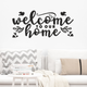 Наклейка на стену Welcome to our home 49 х 22 см (добро пожаловать в дом) Happy Pocket Черный матовый (HP-067S-070M) - изображение 1