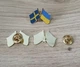 Двойной значок-пин с флагами Украины и Швеции (00095) - изображение 2