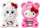 Колекційні плюшеві ведмедики для обіймів Care Bears Hello Kitty Loves Cheer Bear 2 шт висота по 25 см із м'якого матеріалу - зображення 1