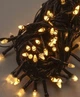Гірлянда на 6 м., 80 LED діодів, дріт гнучкий чорний, свічення Біле тепле від 220В (на ялинку, штору, вікно, стіну) - зображення 4