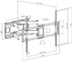 Настенный поворотный кронштейн Gembird 60 - 120" до 120 кг (WM-120ST-01) - изображение 4