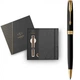Набір Parker SONNET Matte Black Lacquer GT BP (кулькова ручка + блокнот Parker) - зображення 1