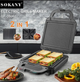 Мультипекарь Sokany SK-08062 1400 Вт вафельница-гриль бутербродница со съемными формами для быстрого приготовления блюд на кухне Черный - изображение 1
