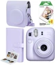 Набор Fujifilm INSTAX Mini 12 Lilac Purple фиолетовая фотокамера мгновенной печати / картриджи 20 фото / чехол / альбом 108 фото / подарочная упаковка - изображение 1