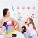Дитячий набір для Караоке Два бездротові мікрофони та Колонка з RGB підсвічуванням та Bluetooth рожевого кольору - изображение 3