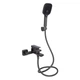Латунний змішувач для ванни Qtap Gemini (з душовим гарнітуром) QTGEM259GMB45684 Gunmetal Black PVD - зображення 1