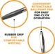 Ручки автоматичні BIC Glide Atlantis Ultra Smooth Writing Чорний 1 мм , 12 шт (VCG11-BLACK) - зображення 3