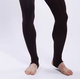Плотные мужские леггинсы с открытым хоботком 120 den чёрные One size - изображение 3