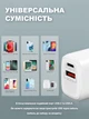 Мережевий зарядний блок живлення зі швидкою зарядкою з USB + TYPE-C 30W Білий (CE-002) - зображення 6