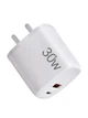 Мережевий зарядний блок живлення зі швидкою зарядкою з USB + TYPE-C 30W Білий (CE-002) - зображення 7