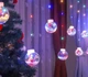 Светодиодная гирлянда штора Light 200 LED-3 метра прозрачные шары "Санта Клаус" разноцветное свечение - изображение 7