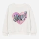 Детский теплый свитшот для девочки H&M S507-922697 110-116 см Белый сердце (hm03637424230) - изображение 1