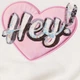 Детский теплый свитшот для девочки H&M S507-922697 110-116 см Белый сердце (hm03637424230) - изображение 2