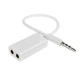 Cпліттер Jack 3.5 тато 4pin / 2*Jack 3.5 мама Stereo White 04001 Розгалужувач для навушників - зображення 2