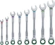 Набор ключей комбинированных с трещоткой Bosch 8 шт на держателе (1600A027PS) - изображение 2