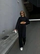 Жіночий прогулянковий костюм вільного крою Uaclothes 42-44 Чорний (like29356-95641349) - изображение 1