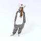 Піжама кігурумі Kigurumi для дівчинки Хаскі з язиком Сірий на зріст 110-120 см (202841) - зображення 3