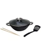 Сковорода WOK Kamille KM-4806 чугунное мраморное покрытие с крышкой 28cm 3.6л - изображение 7